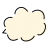 手書き風もくもく吹き出し　ベクター・透過PNG