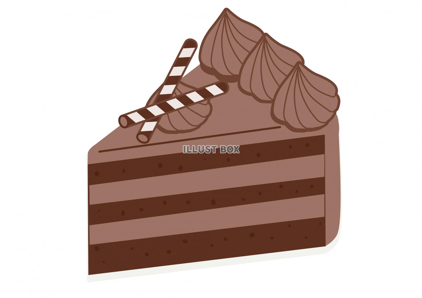 無料イラスト スイーツシリーズ チョコレートケーキ