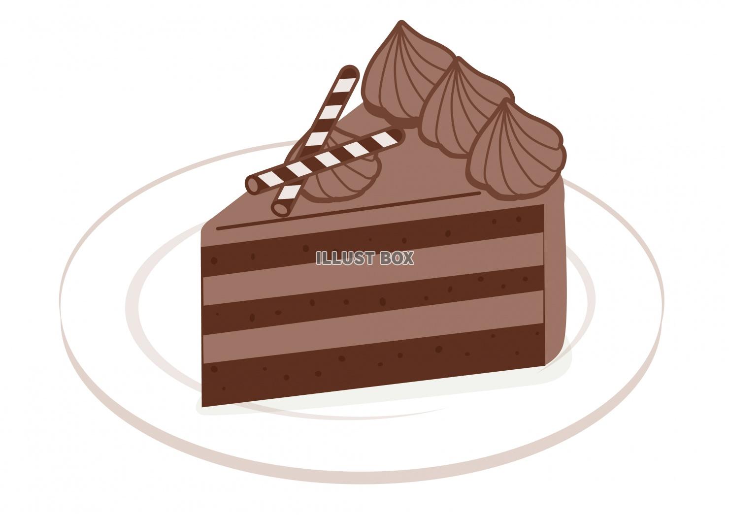 チョコレートケーキ イラスト無料