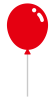 赤い風船のイラスト