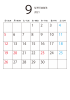 4-カレンダー（縦・2021・09） 