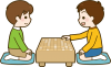 将棋　対局する子供