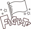 応援・応援旗・FIGHT・あしらいイラスト