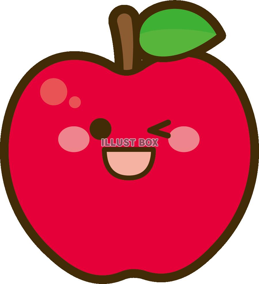 無料イラスト りんごのキャラクター