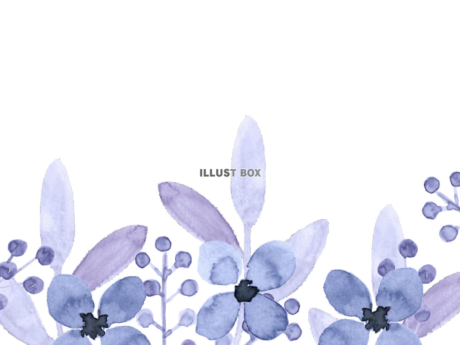 「水彩の花ブルー１」の壁紙6