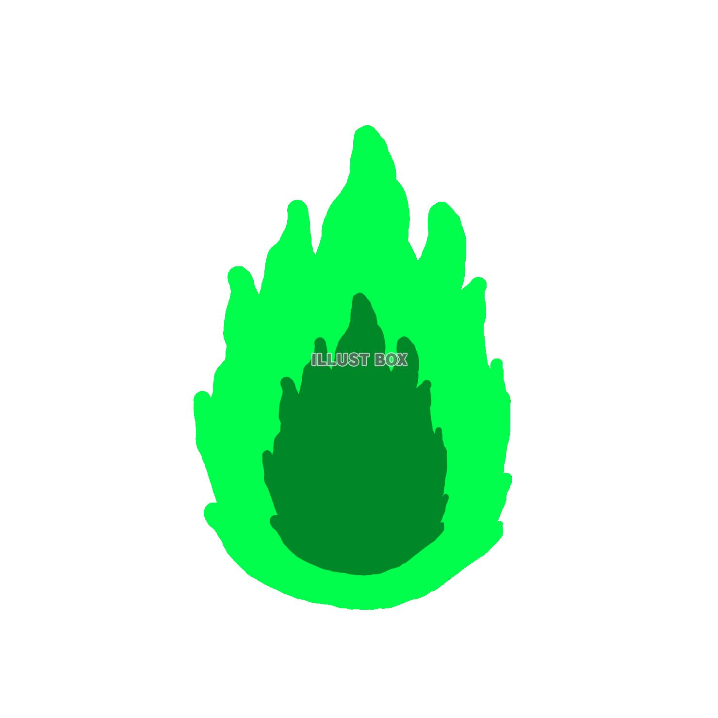 緑のダークな炎