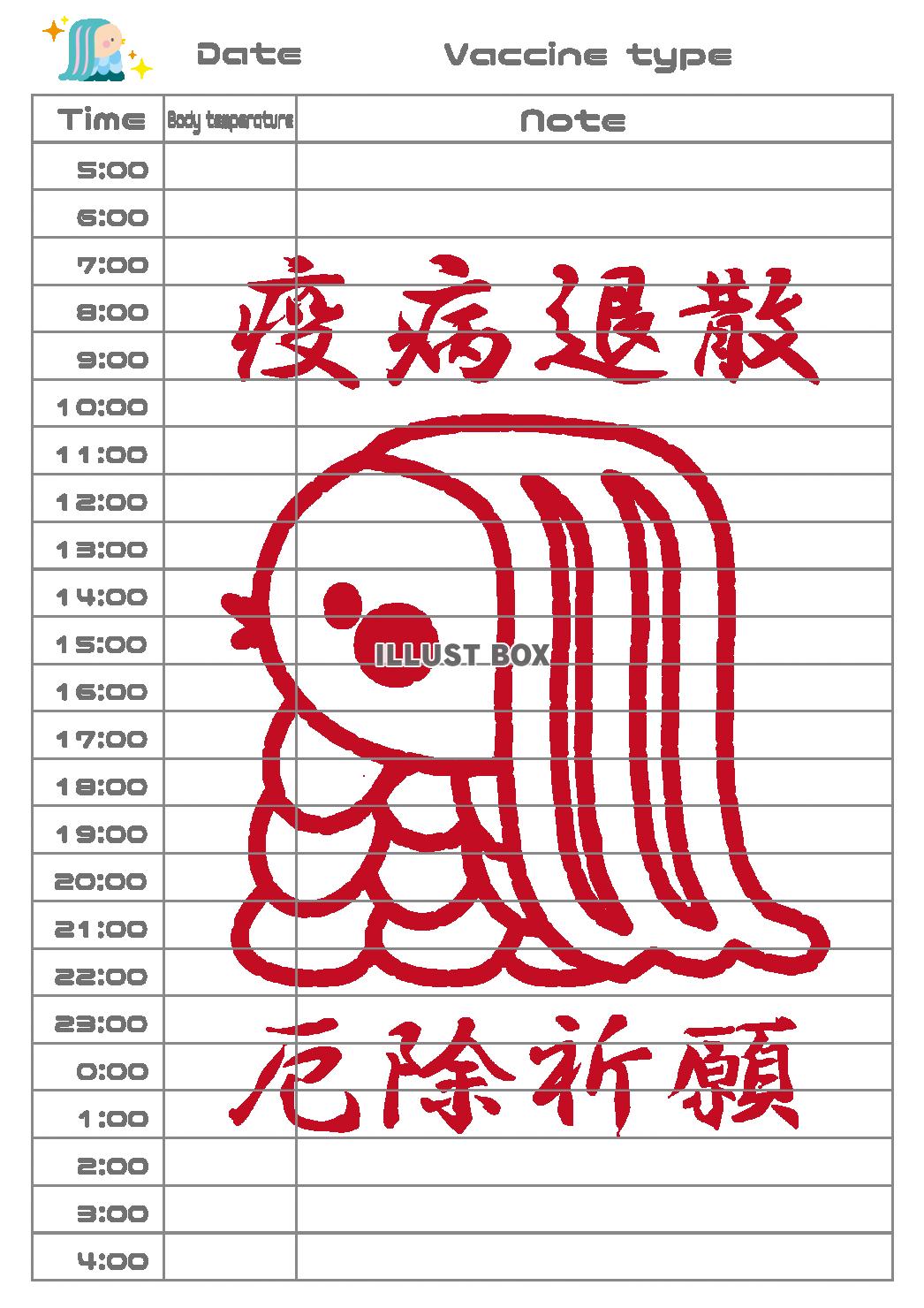 14・ワクチン経過メモ（縦・24時間・アマビエ・英語）