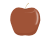シンプルなリンゴのイラスト　線なし