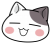 のほほん顔だけにゃんこ＜ぶち猫　にゃんこ＞