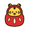 かわいい寅のだるま