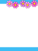 コスモス花模様フレームシンプル飾り枠背景素材イラスト。透過png  