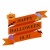 ハロウィン　リボンのタイトルロゴ　happy Halloween