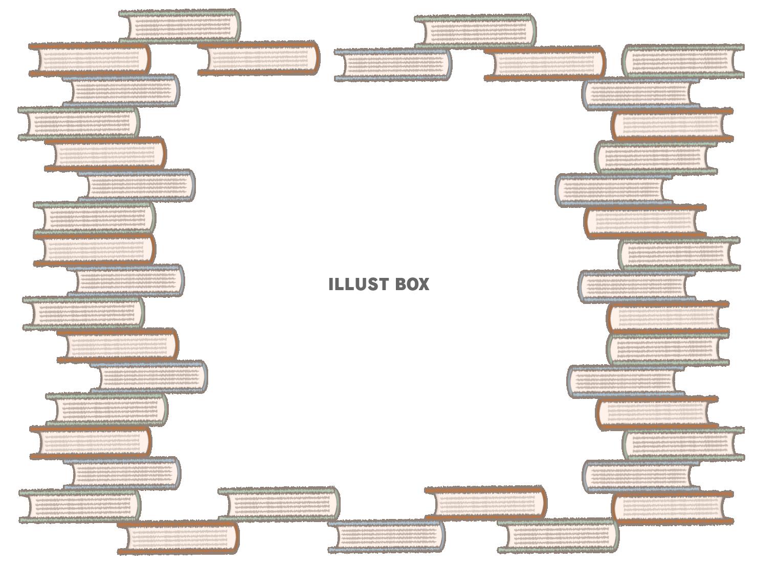 積み上げた本のフレーム　線あり