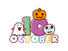 October 10月のハロウィンキャライラスト