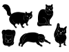 黒猫のイラスト素材セット