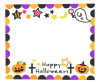 ハロウィンのポップなフレーム　透過png