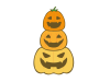 ３段重ねのハロウィンかぼちゃ