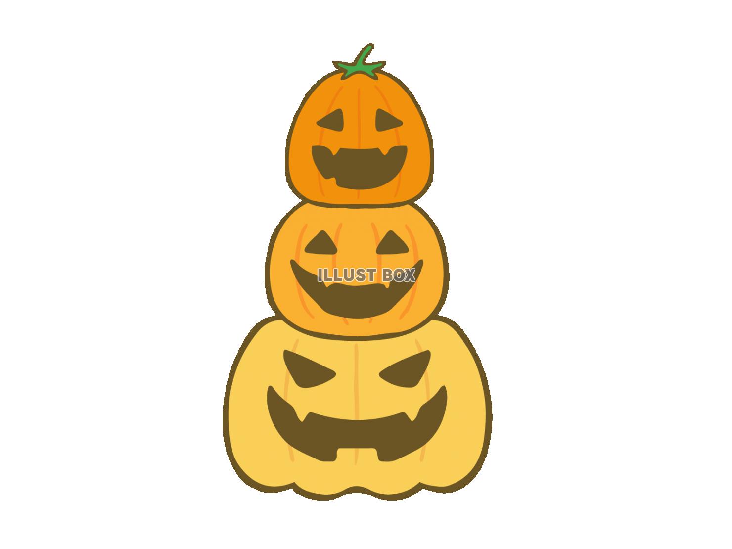 ３段重ねのハロウィンかぼちゃ