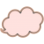 雲の形のフチあり吹き出し　ベクター・透過PNG
