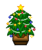 クリスマスツリーのピクセルアート