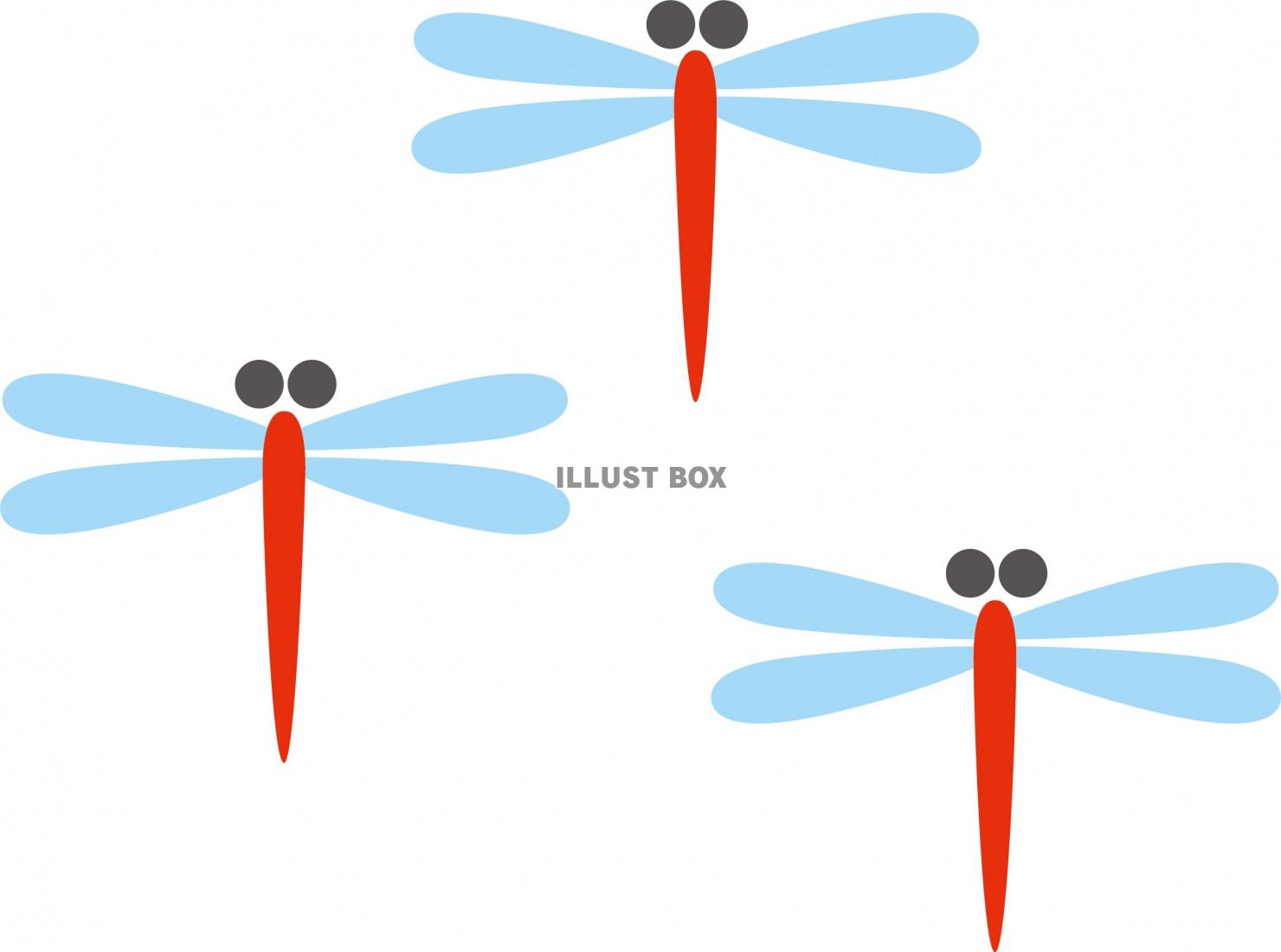 トンボ・夏イメージ・蜻蛉・夏休み・イメージ・イラスト