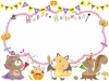 かわいい動物たちのハロウィンふきだし