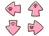 かわいい矢印ちゃんセット　ピンク