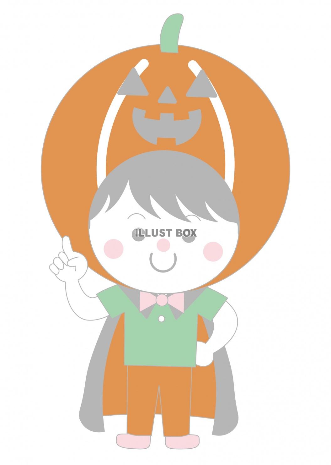 ハロウィン09_02（子ども02・仮装・パンプキン）