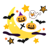 三日月のハロウィンイラスト　透過png