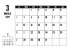 2022年 3月 シンプルカレンダー（A4 ）