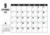 2022年 9月 シンプルカレンダー（A4 ）