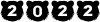 とらの顔の西暦（２０２２・寅年の年賀状）・黒