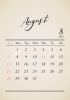 2022年★8月★おしゃれレトロカレンダー（A4）
