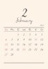 2022年★2月★おしゃれカレンダー（A4）