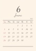 2022年★6月★おしゃれカレンダー（A4）