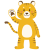 手を上げるゆるかわトラ（2022・寅年）