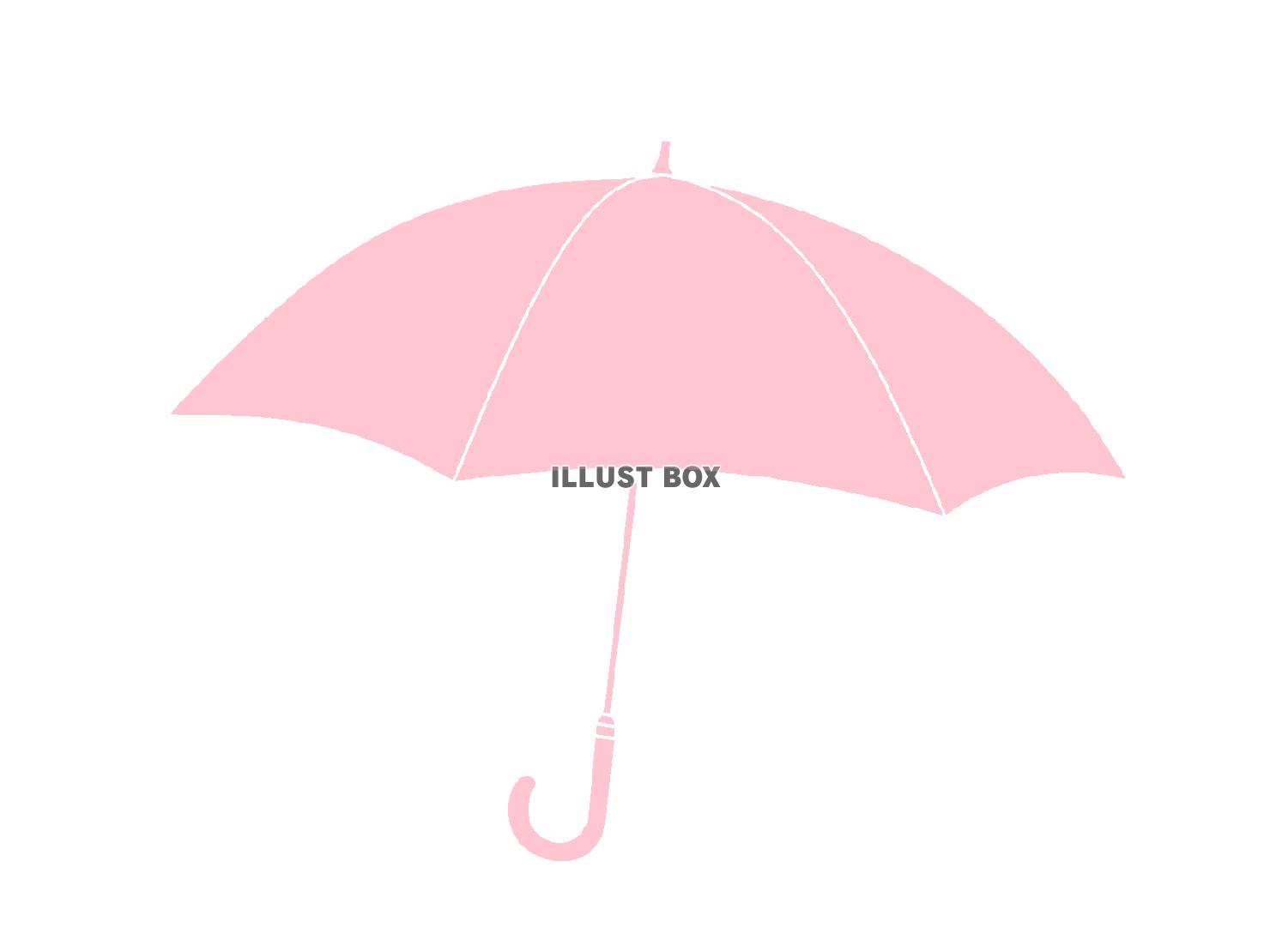 ピンク色の傘のシルエットアイコン