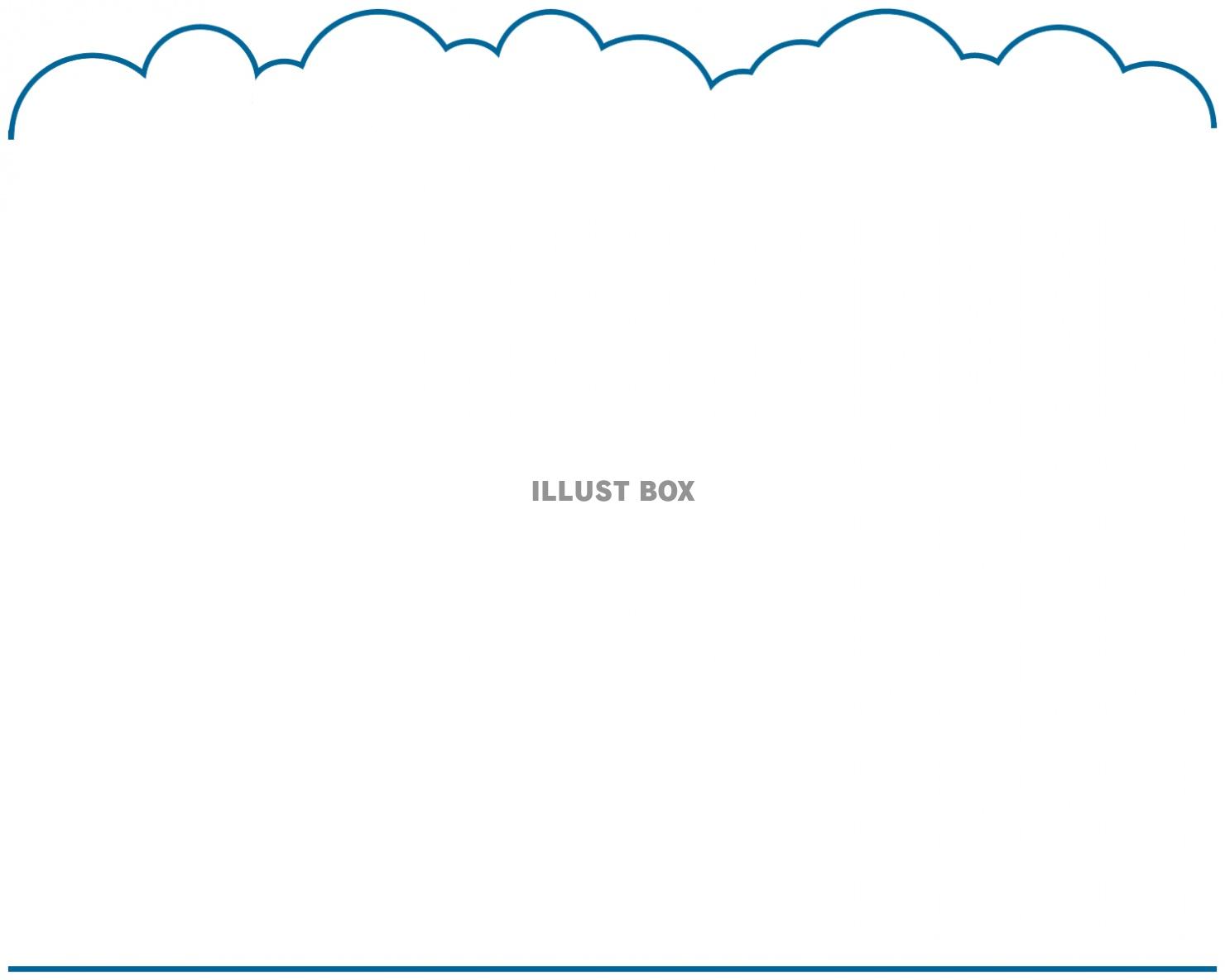 雲形フレームシンプル飾り枠背景素材イラスト