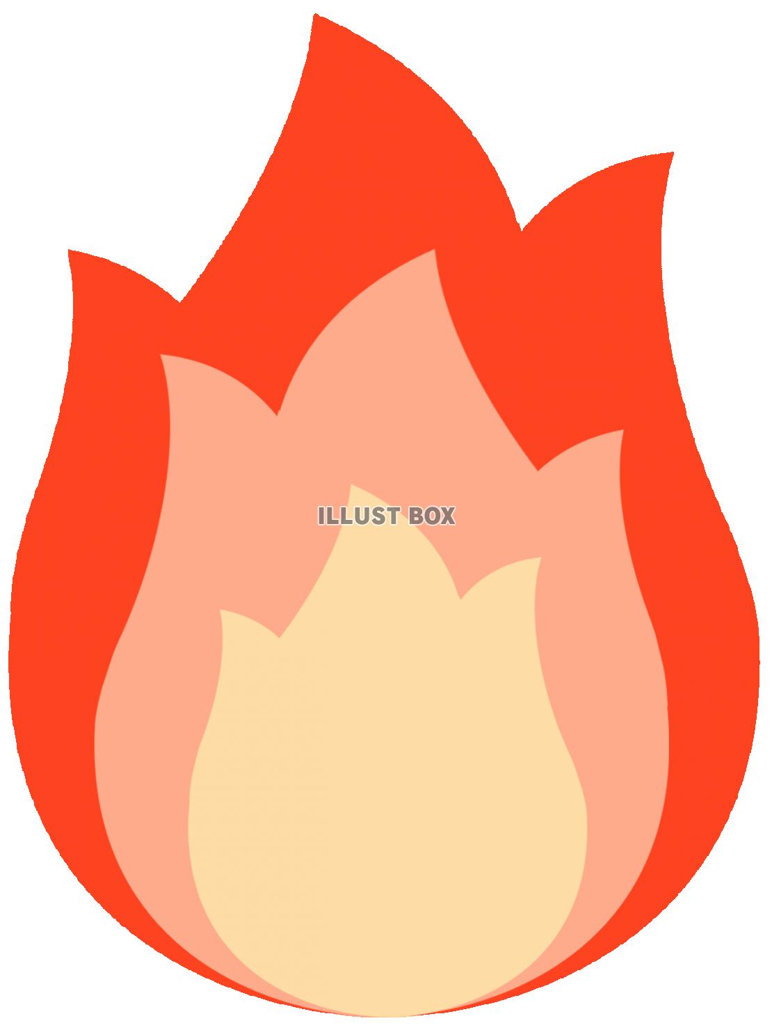 火炎背景素材イラストシンプル壁紙画像。透過png