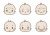 色々な表情の赤ちゃん　顔　アイコン