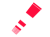 赤色の絵の具のシルエット