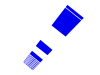 青色の絵の具のシルエット