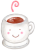 水彩のかわいいホットコーヒー１