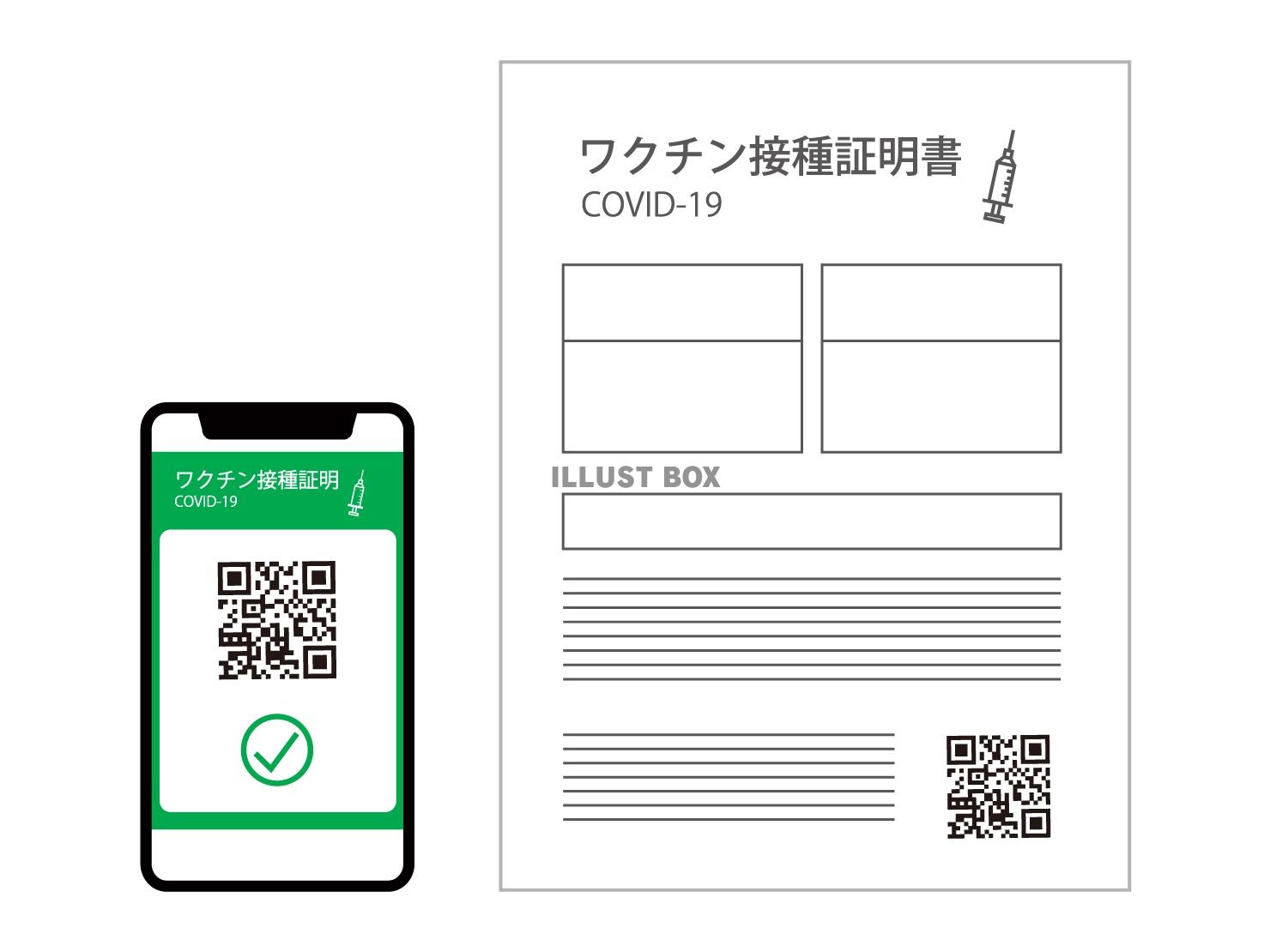 新型コロナワクチン接種証明☆スマホと証明書