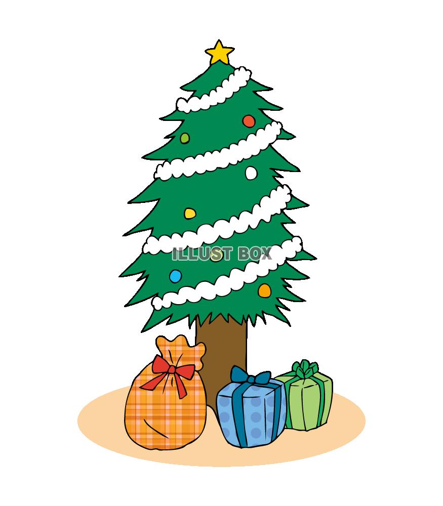 【ベクターカット】クリスマス_クリスマスツリーとプレゼント