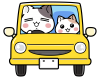 楽しいドライブ＜ぶち猫　にゃんこ＞車・運転・お出かけ