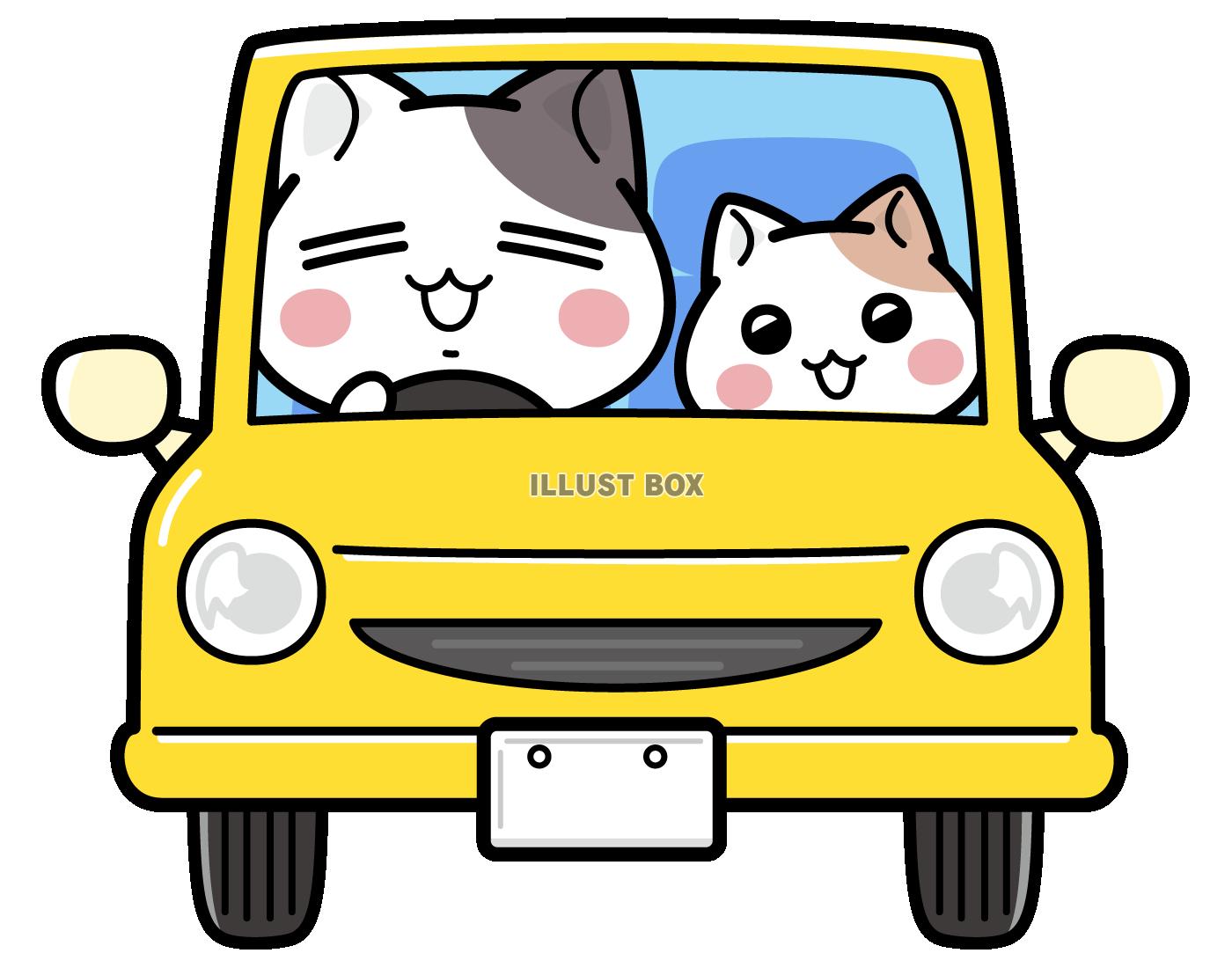 楽しいドライブ＜ぶち猫　にゃんこ＞車・運転・お出かけ