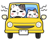 渋滞イライラ＜ぶち猫　にゃんこ＞車・運転・ドライブ・お出かけ