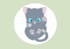 猫アイコン　ころりんロシアンブルー