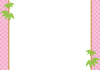 竹と笹_ピンク格子